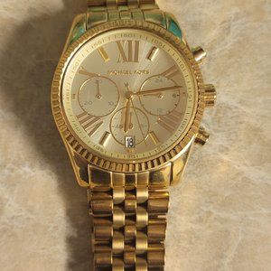 Michael Kors Lexington Gold-Tone Stainless Steel Watch MK8281